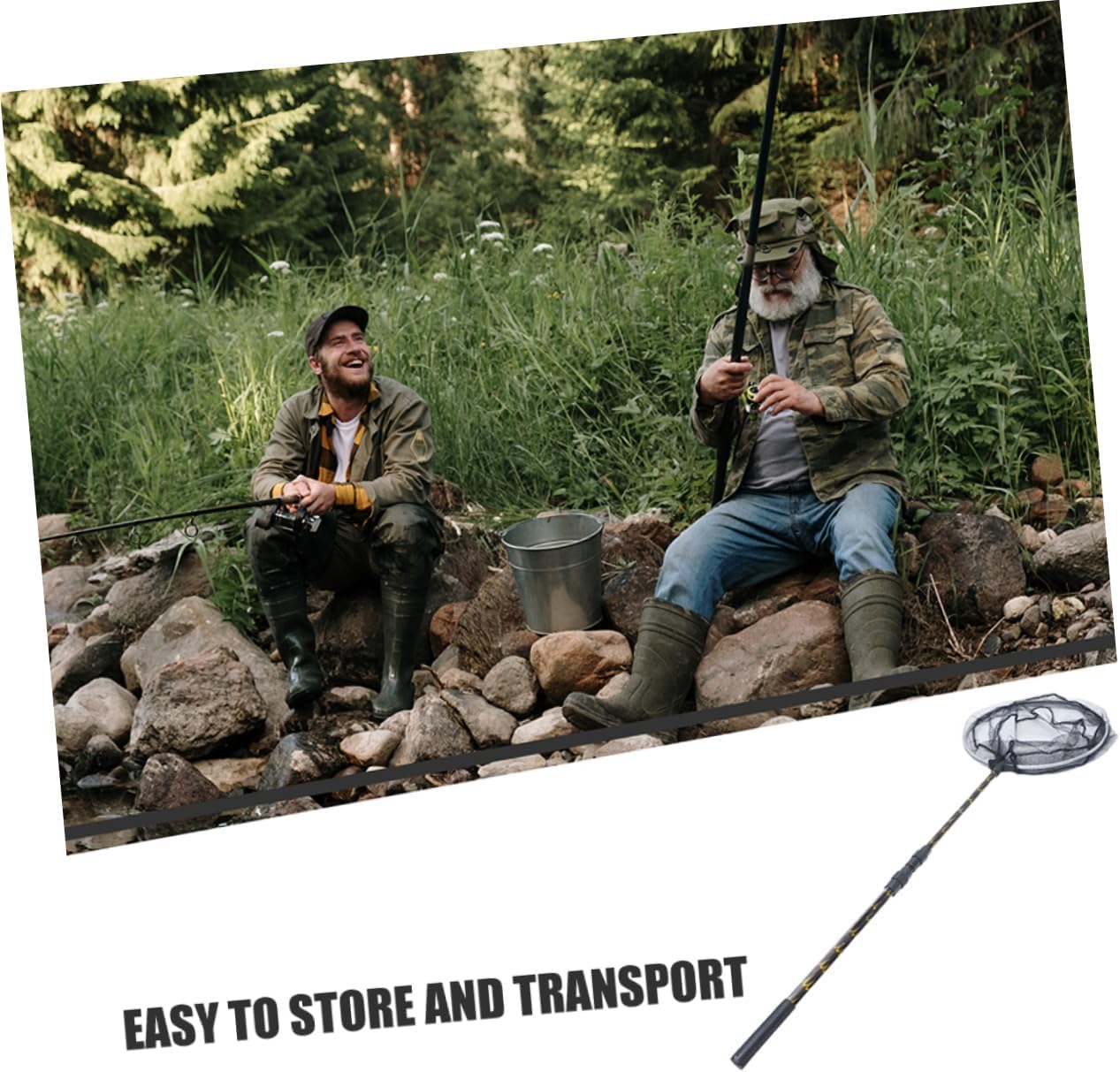 Balacoo Large Fish Net with Handle for Turtle Tanks and Swimming Pools Extendable Fishing Net for Easy Cleaning Ergonomic Grip and Safe Fish Catching