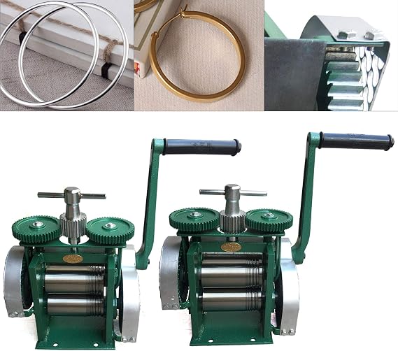 Manual Combination Rolling Mill for Jewelry Making, Flattening Metal Wire and Sheets, Perfect for Jewelers and Crafters