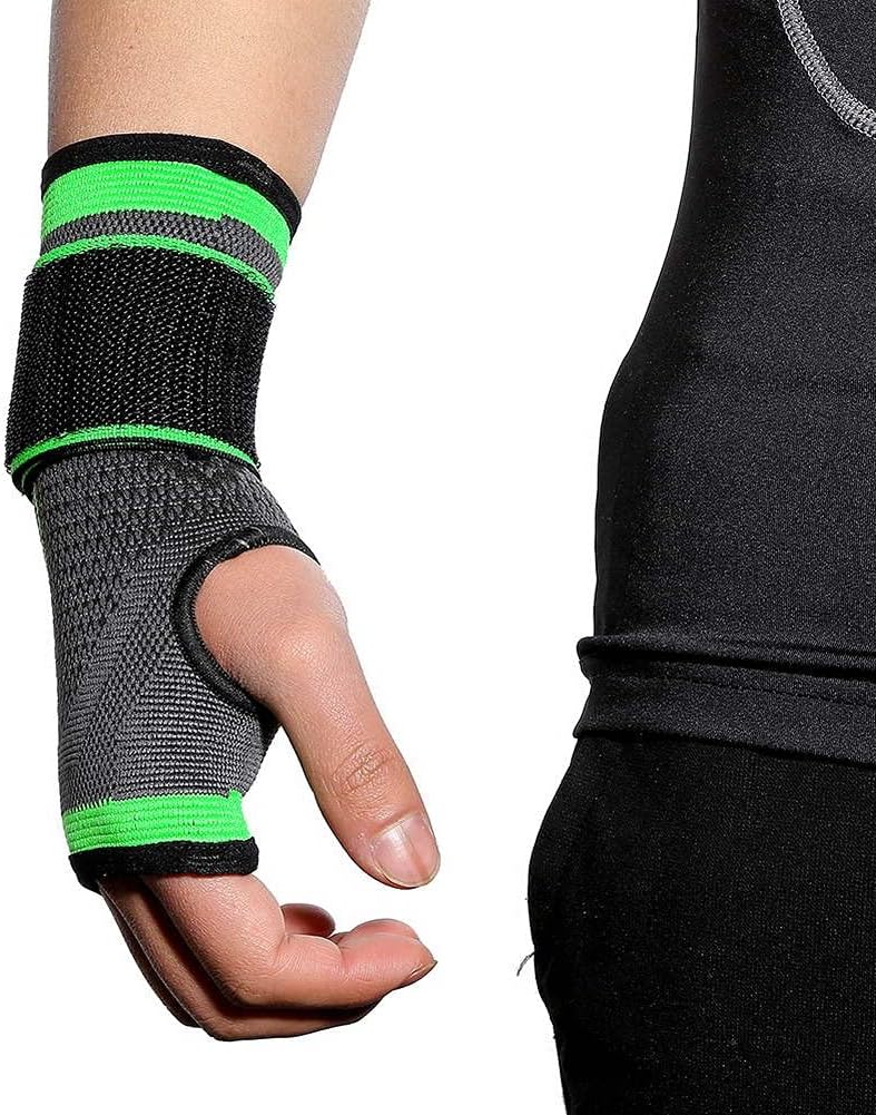 Outdoor Sports Knitting Wrist Palm Brace Splint Guards Support Protector Weightlifting Weight Lifting Fingerless Gloves