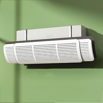 Adjustable Deflector Air Conditioner Deflector, Adjustable Air Deflector Outlet Air Wing Air Cooled Baffle Wind Direction Telescopic Color with Filter Cotton