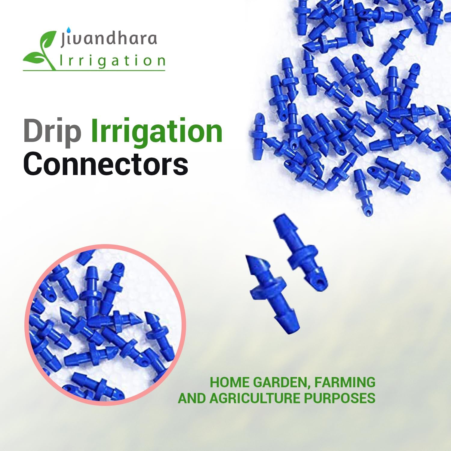 4mm Drip Irrigation Connectors - 100 Pack -2 4mm Drip Irrigation Connectors - 100 Pack -2