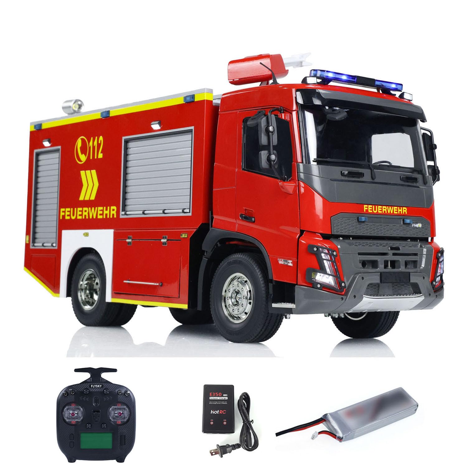 1 14 4X2 RC Fire Vehicle Electric Car Remote Control Fire Fighting Truck Model Motor Servo ESC Light