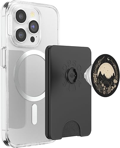 Miniatura 8 de Boho Chic Floral Bosque Naturaleza Montaña Luna Senderismo Camping PopSockets MagSafe PopGrip para iPhone