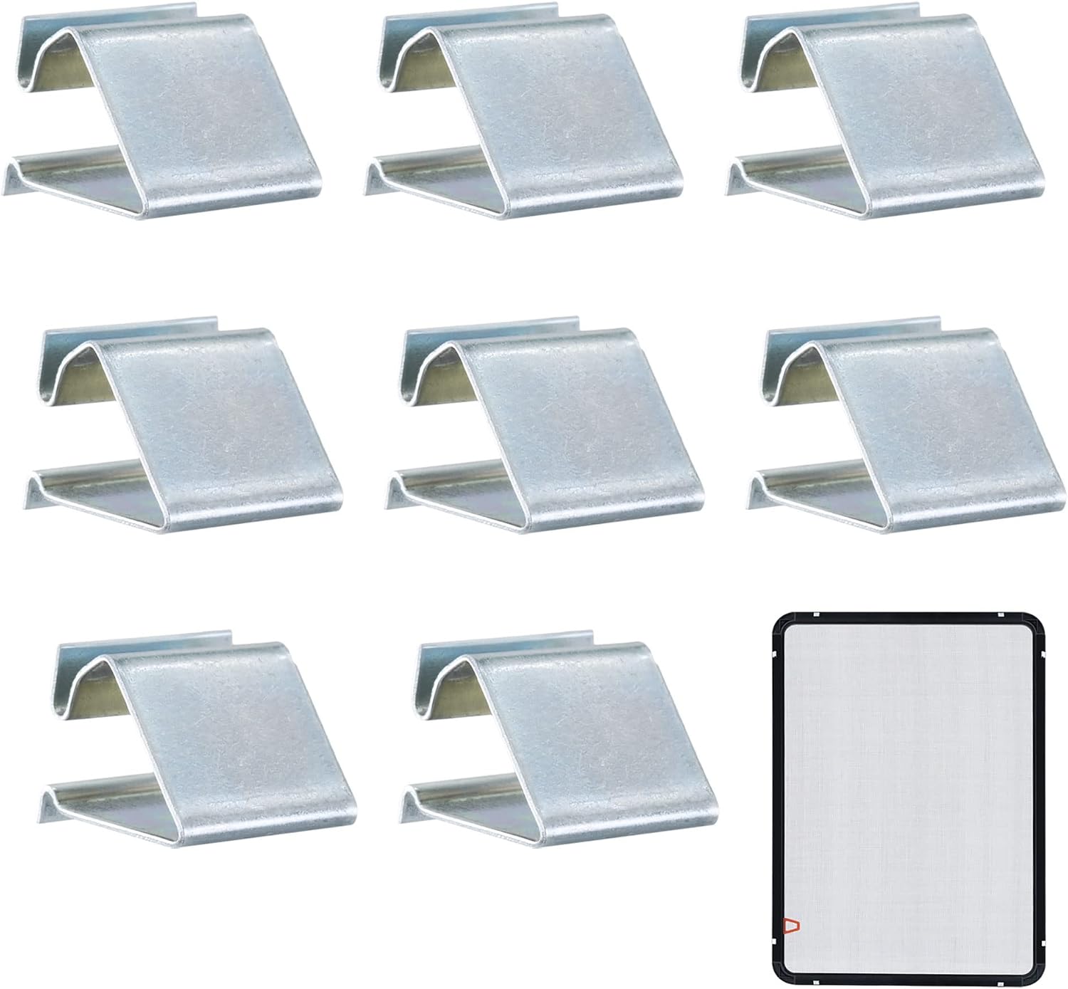 RecPro RV Window Replacement Screen Clips 8 Pack | Screen Installer Clips | Screen Retainers Clips
