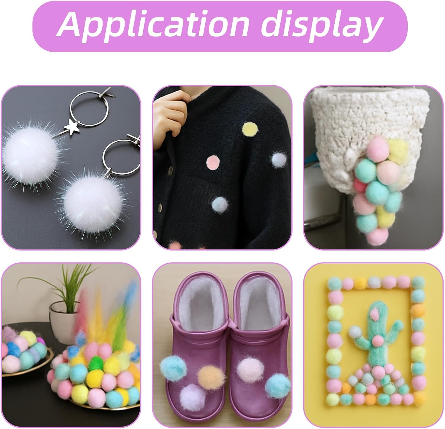 240 Pcs Pompoms for Crafts Mini Pom Pom Balls Craft Pom Poms Bulk Fuzzy Pompom Puff Balls for DIY Arts, Crafts Projects, Home Decorations, Summer Holiday Party, Small Pom Poms Colores - Image 7