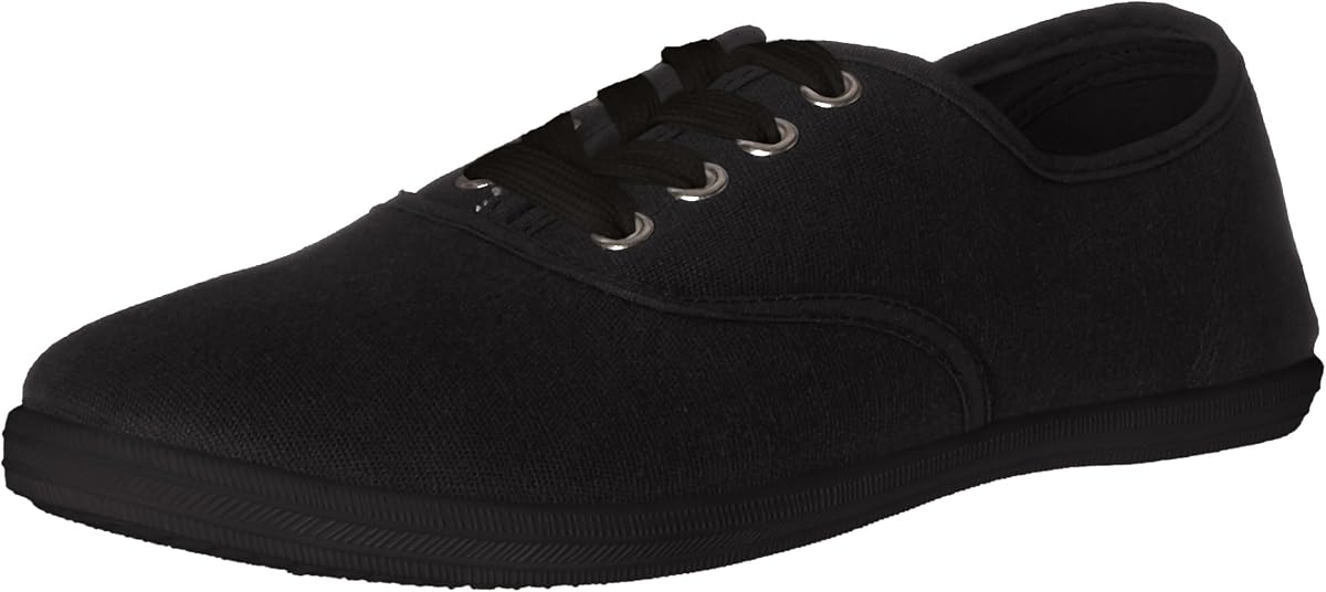 Womens Canvas Lace Up Shoe with Padded Insole