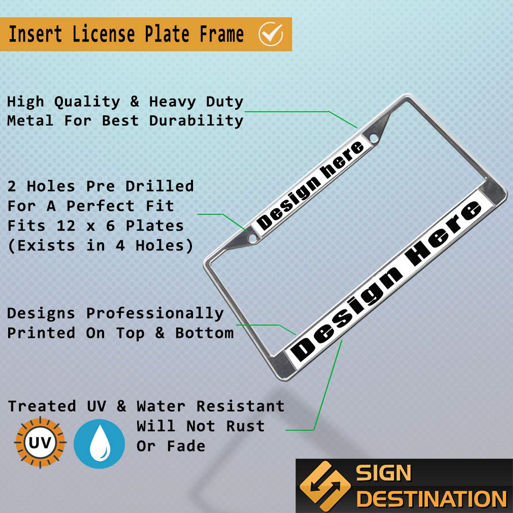 Slim Style Stainless Steel License Plate Frame Brush Satin Finish 4 Holes - Foto 12
