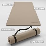 10 mm Yoga Mat 72"x26" TPE Non-Slip Exercise Mat 0.4" Thick, Easy-to-Carry Fitness Mat for Yoga, Pilates & Workout, Made with Recyclable Material, Durable, Easy to Clean