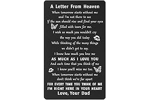 ENGZHI Sympathy Card for Loss of Father - A Letter from Dad In Heaven