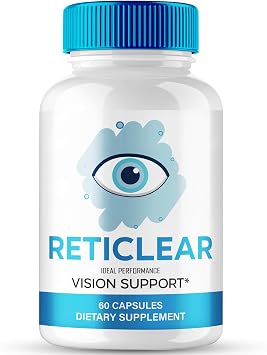 RetiClear Vision Support Capsules, Official RetiClear Eye Health Supplement Pills - Maximum Strength, All Natural for Visual Wellness & Crystal Clear Vision, Premium Reti Clear Reviews 60 Capsules