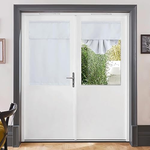 Miniatura 96 de RYB HOME Cortinas de oscurecimiento de habitación para puerta francesa, cortinas de ventana para puertas de vidrio, aislamiento térmico, cortina