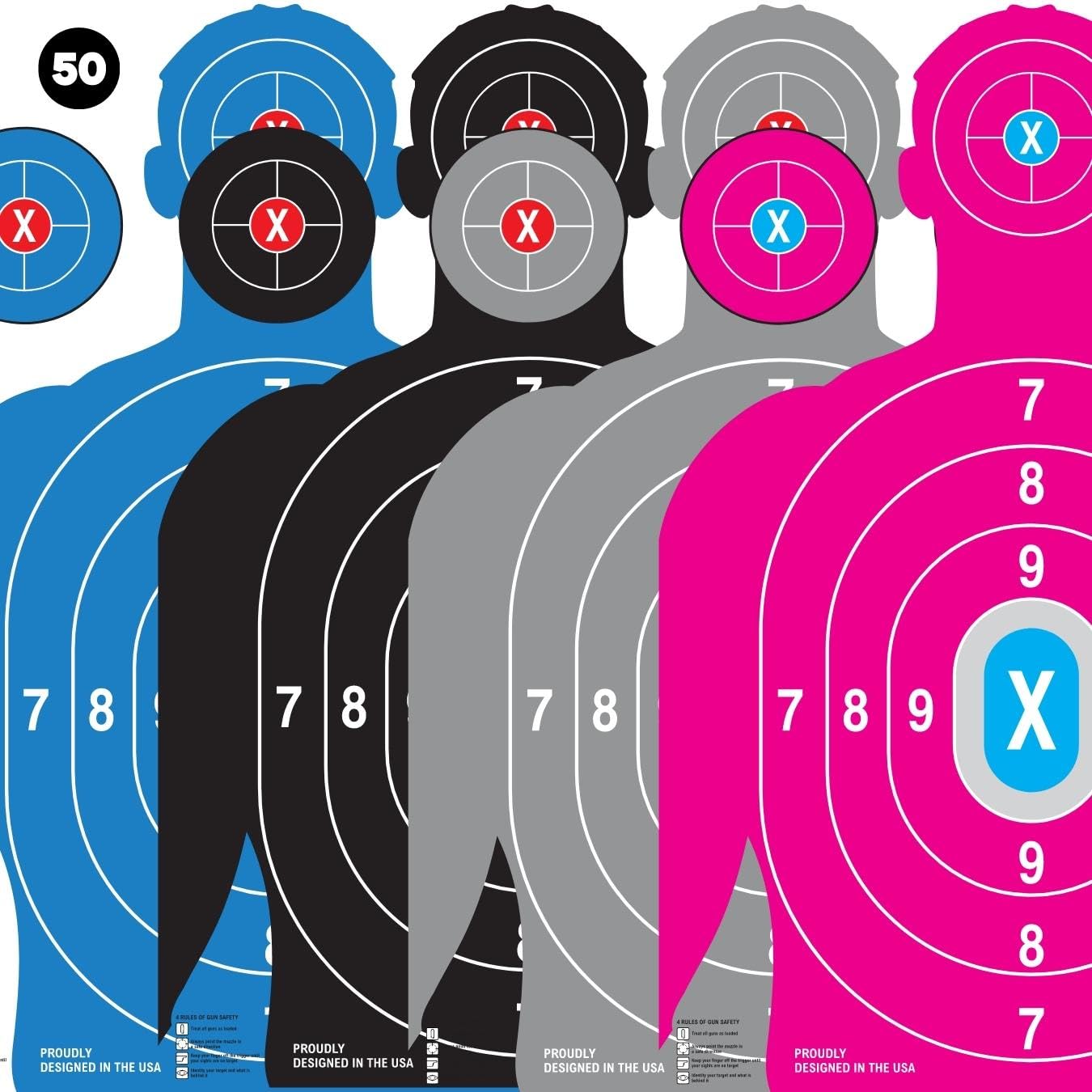 Shooting Targets for Shooting Range - Paper Targets for Shooting Range -  Range Target Practice - Hand, Hunting Targets & Accessories - Indoors & Outdoor - for Pistol, , Airsoft, Pellet,BB