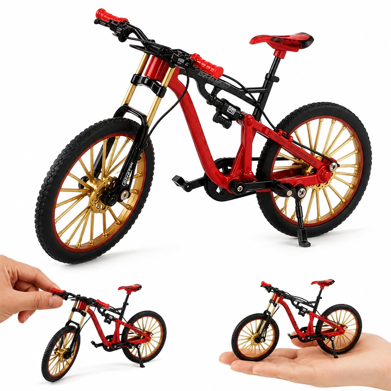 kiwkww Finger Bike, Miniature Bicycle Model for Office Desk and Travel Entertainment, Detailed Design