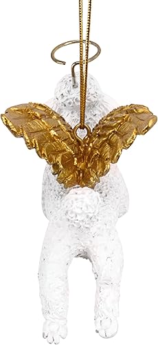 Miniatura 61 de Design Toscano Pitbull Dog Angel - Adorno navideño para árbol de Navidad, 4 pulgadas, resina de piedra fundida, acabado marrón y dorado Marrón