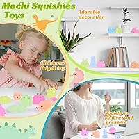 Vista 6 de 100 Piezas de Juguetes Squishy Mochi para Recuerdos de Fiesta para Niños, Rellenos de Bolsas de Dulces, Squishies Mini Juguetes para Alivio