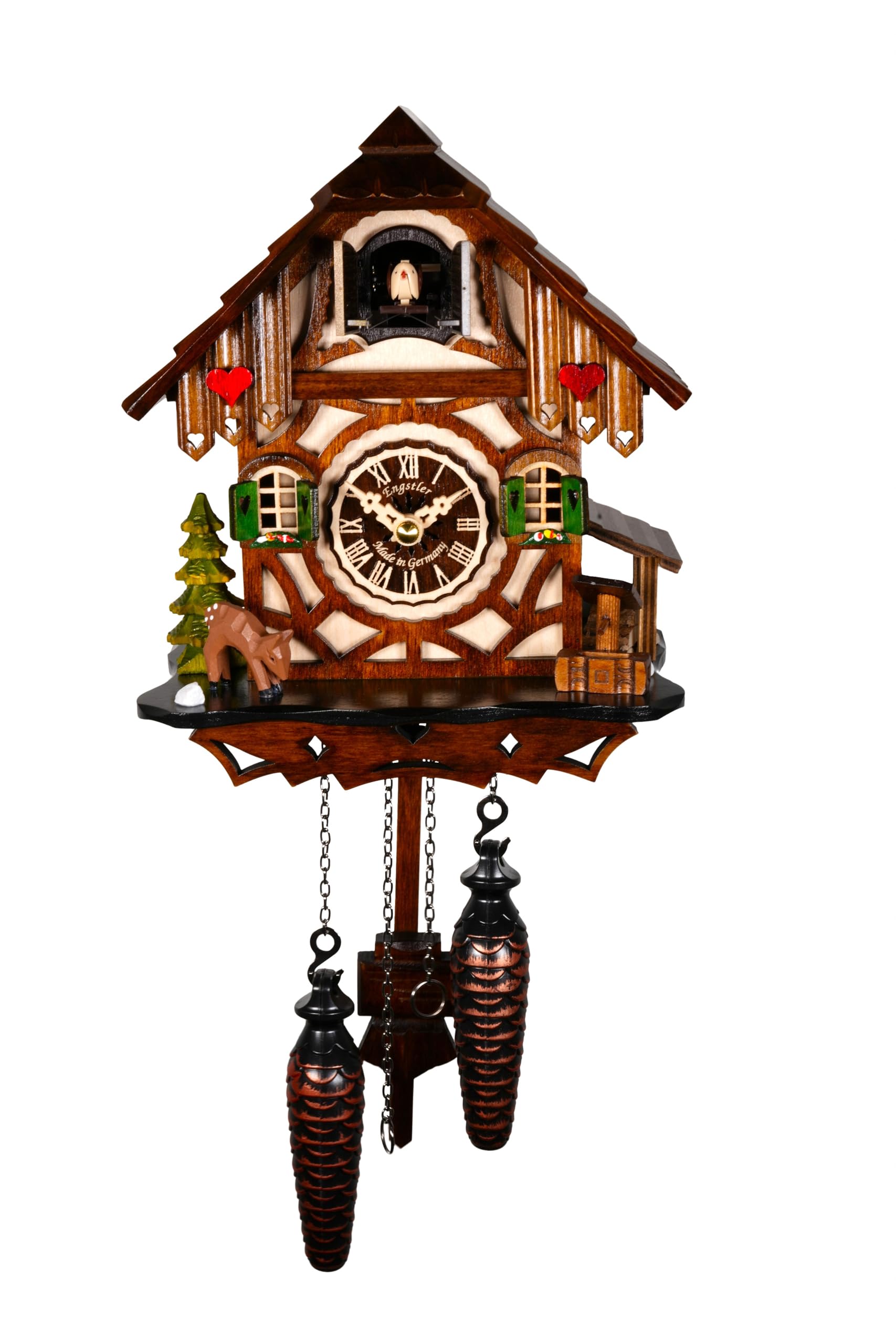 Engstler Quartz Cuckoo Clock Black Forest House EN 413 Q