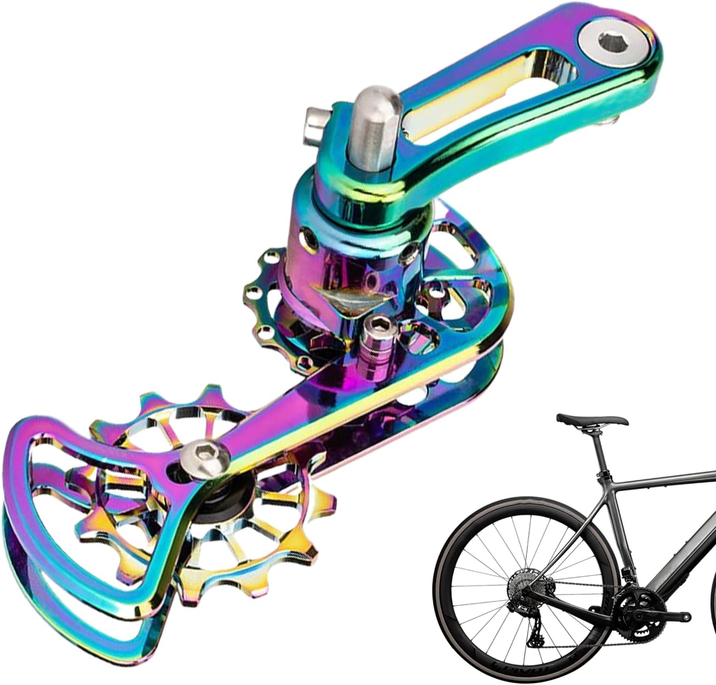 Chain Tensioner - Single-Speed Bicycle Cassette Parts | Bicycle Chain Tensioner,for Outdoor Parking City Road Street Mountain Competition