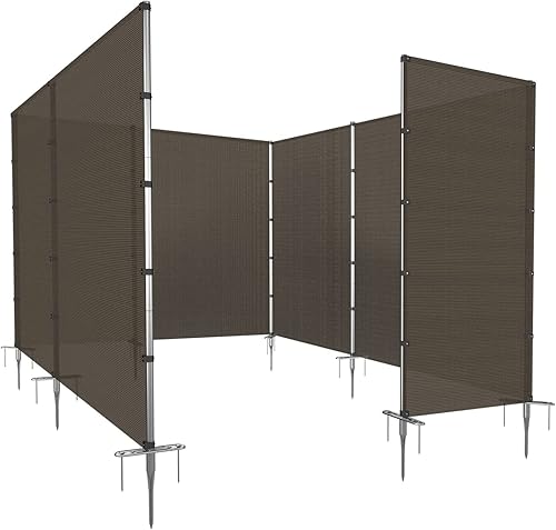 Miniatura 1 de Coarbor Panel de valla de privacidad extraíble para exteriores, para piscinas, perros, valla de pollo con clavos, postes de verduras, jardín, patio,