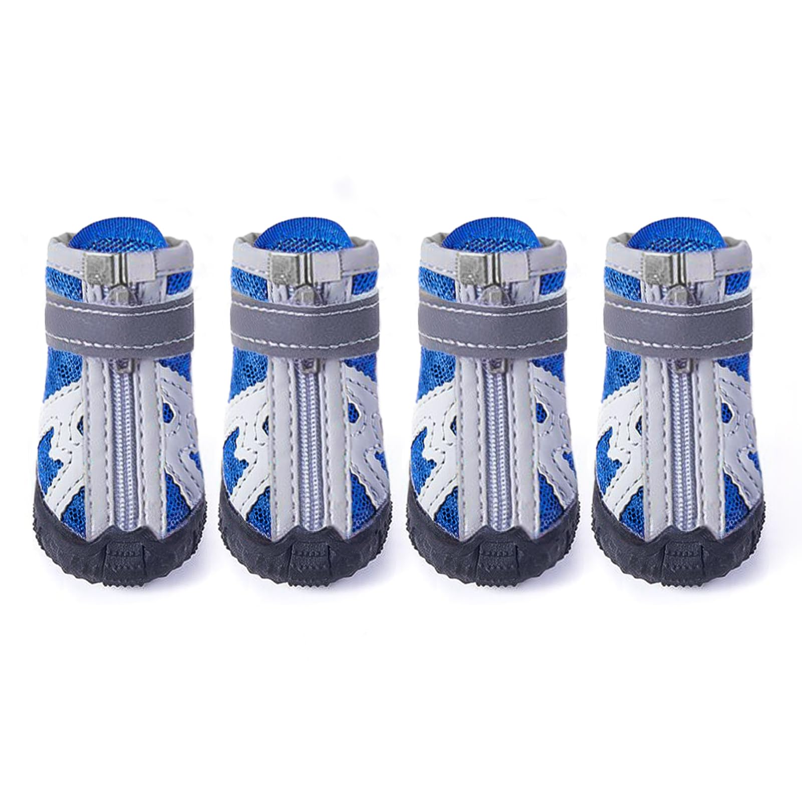 Paipeper Dog Shoes for Small Medium Dogs,Dog Boots & Paw Protectors for Hot Pavement and Winter Snow,Anti-Slip Rubber Dog Booties for Outdoor Walking