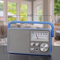 Vista 5 de JENSEN MR-750-BL MR-750 Radio AM/FM portátil (azul)