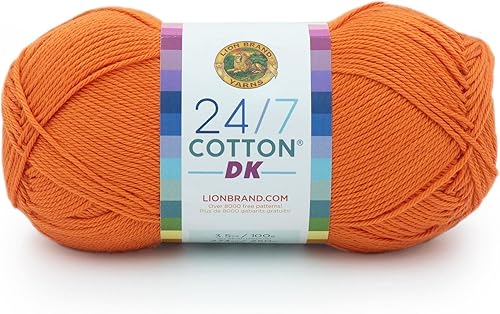 Miniatura 61 de Lion Brand Yarn 24/7 Cotton DK Yarn, Cameo