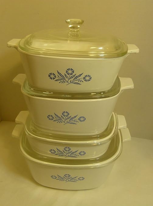 corning ware blue flowers