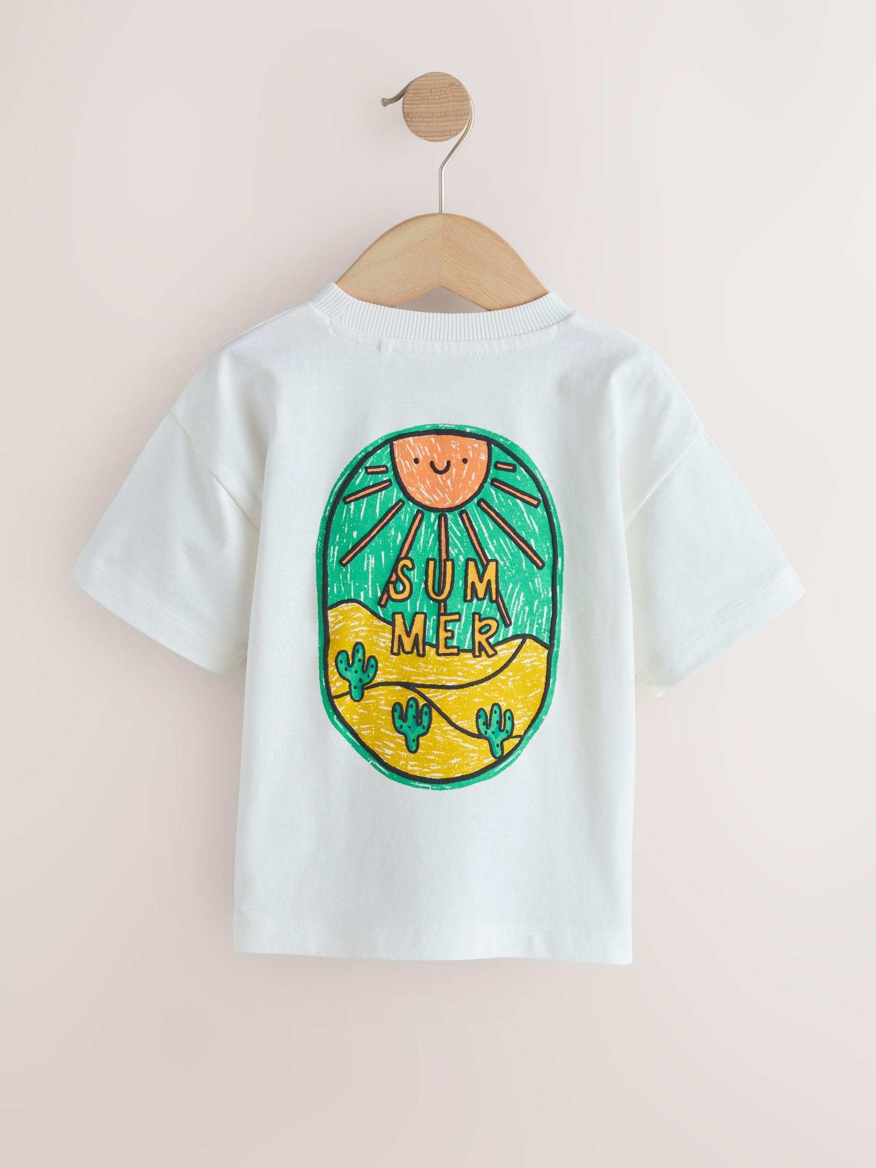 NEXT Niños Pack de 4 Camisetas de Manga Corta con Estampado gráfico