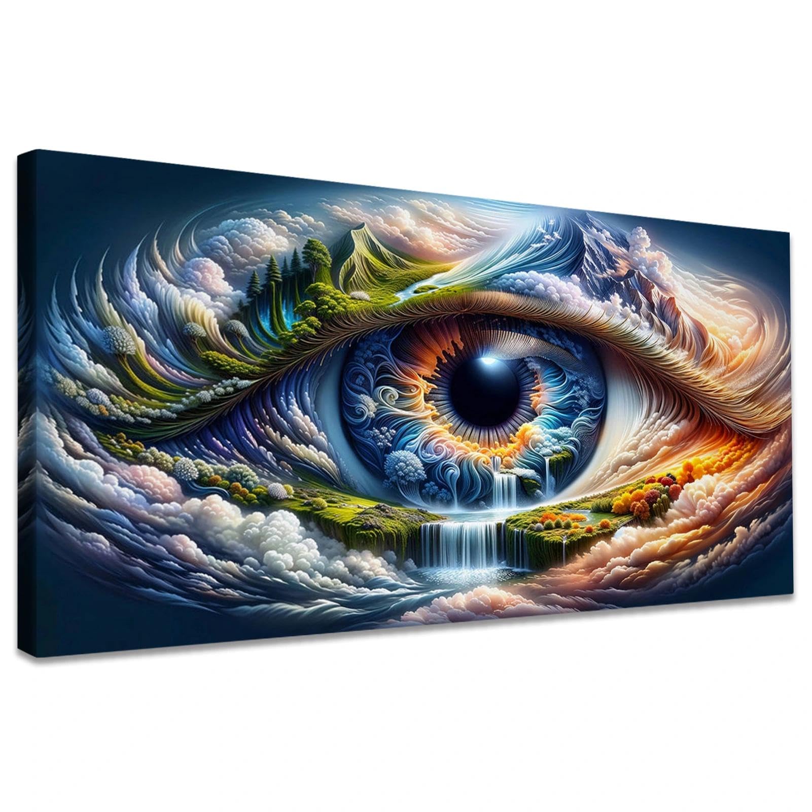 YALKIN Paint by Numbers Kits for Adults, Painting by Number Kits On Canvas,Without Frame DIY Color Oil Painting Acrylic Paints,Home Wall Decor 16x35in/40x90cm