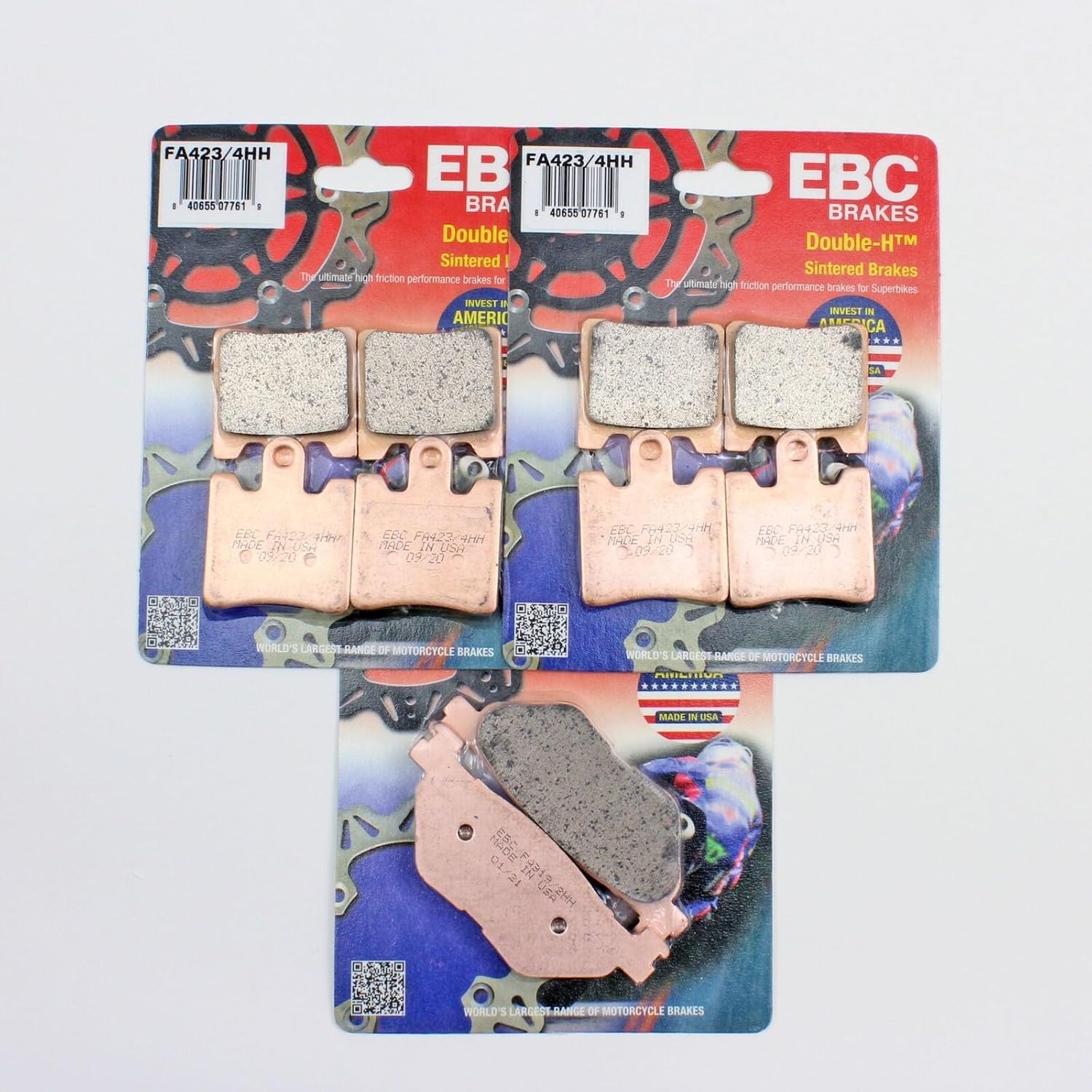 Front and Rear EBC HH Rated Sintered Brake Pads - FA423/4HH x2 & FA319/2HH x1