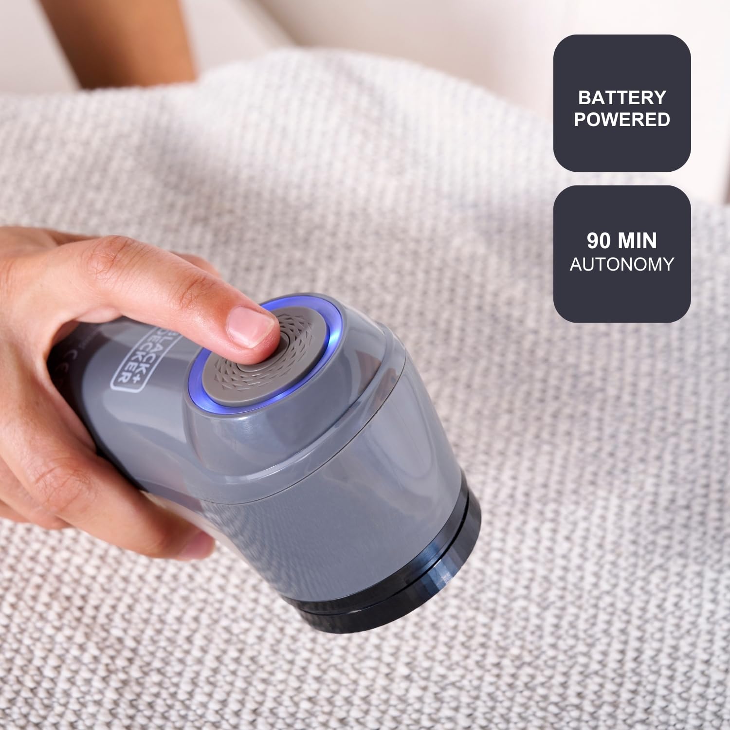BLACK+DECKER BXLR500E - Bezprzewodowy plusz Rasy, 90 min autonomii, ładowarka USB, wyjmowany zbiornik łatwy do czyszczenia, odpowiedni do wszystkich tkanin, ergonomiczny design