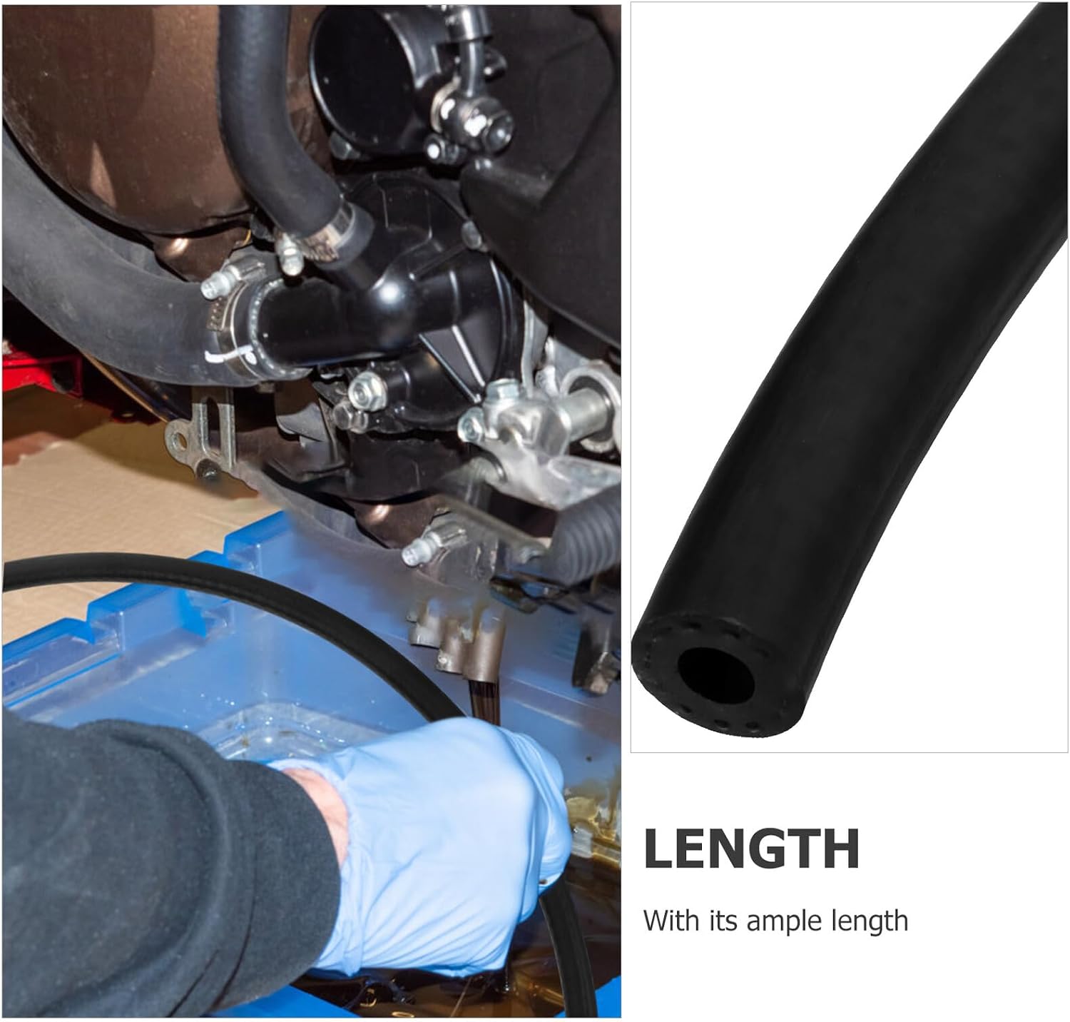 Low Pressure Nbr Motorcycle Fuel Line Hose 6mm Id X 12mm Od 5 Meters Fuel Transfer Tube