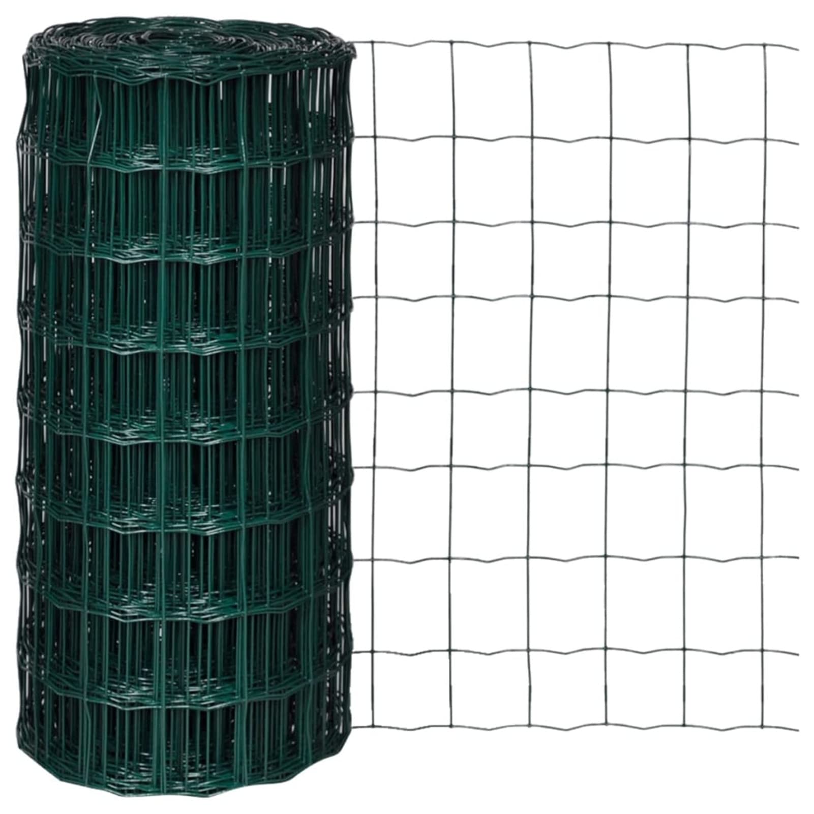 Tidyard Recinzione,Rete,in Acciaio,Rivestito PVC,Verde,25x0,8 m,Recinzione da Giardino,Recinzione in Rete Acciaio,Rete Recinzione in Acciaio,Recinzione in Metallo 10 m