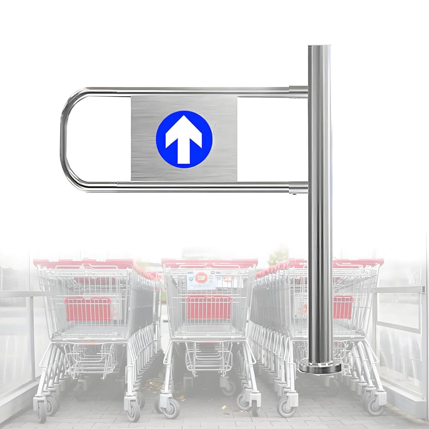 Cancello di Sicurezza a Chiusura Automatica - Controllo accessi pedonali a Battente per ingressi di Magazzini, biblioteche e supermercati, Soluzione di Sicurezza affidabi