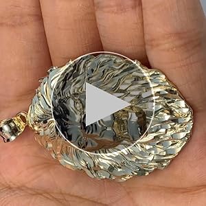 Amazon.com: LoveBling 10k Yellow Gold Lion Head Pendant