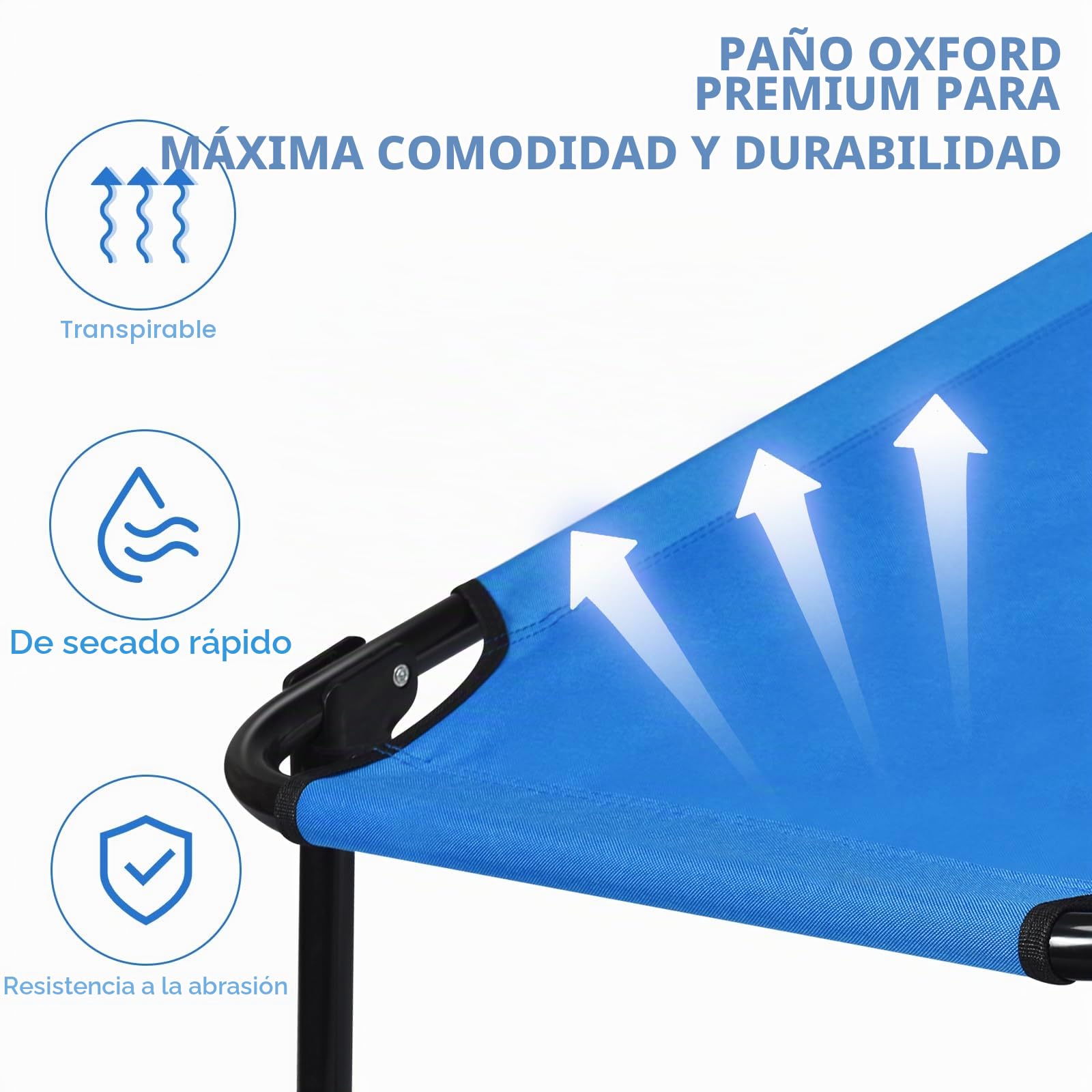 KOMFOTTEU Cama Plegable de Camping con Estructura de Metal, Carga 150 kg