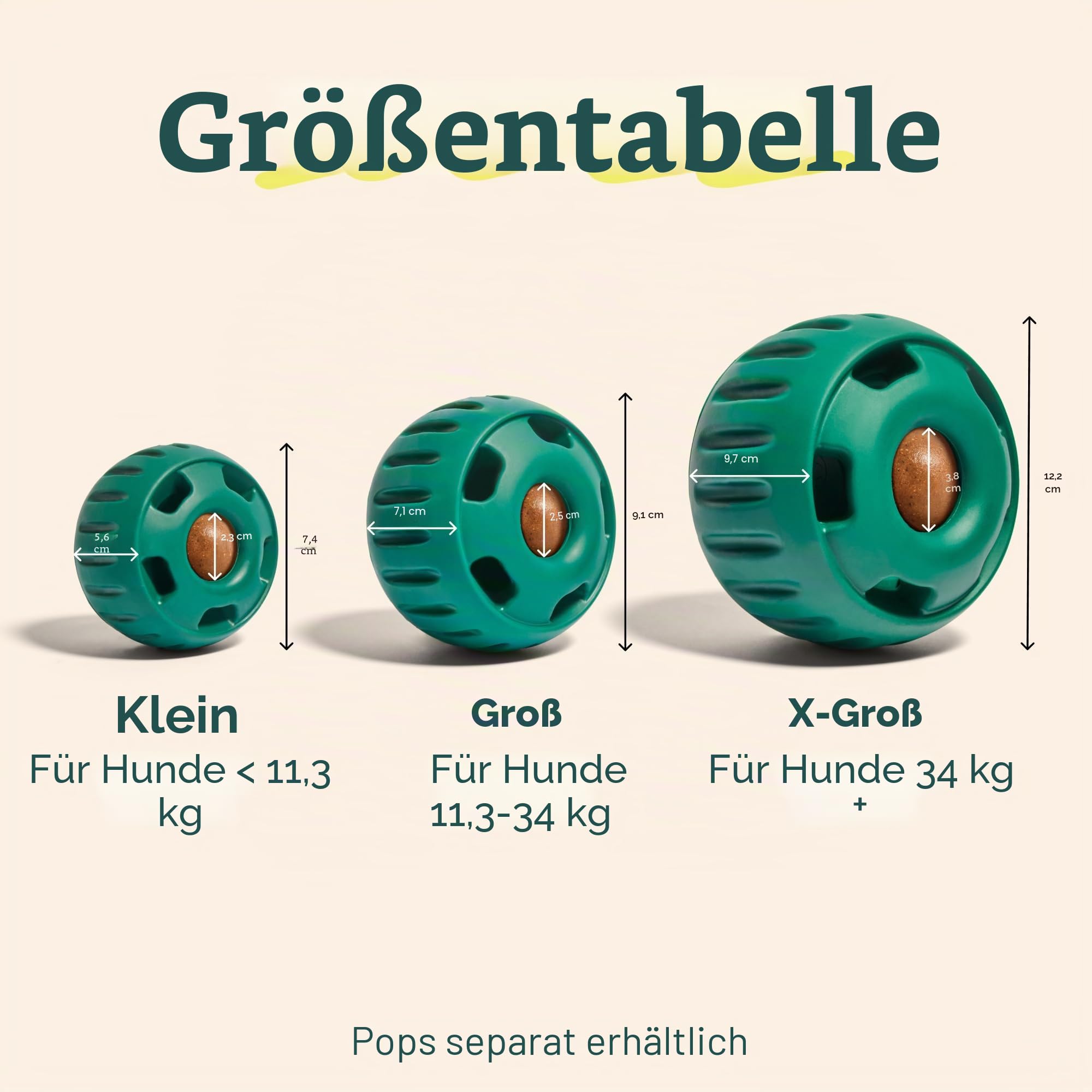 WOOF Pupsicle, XL 34 kg und höher, langlebiges Hundespielzeug, um Ihren Welpen abgelenkt zu halten, sicher für Hunde, leicht zu reinigen, befüllbares Hundespielzeug