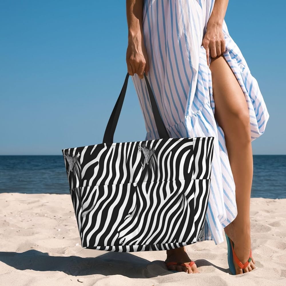 A VACATION【FAN ZEBRA TOTE BAG】 A VACATION【FAN ZEBRA TOTE BAG】