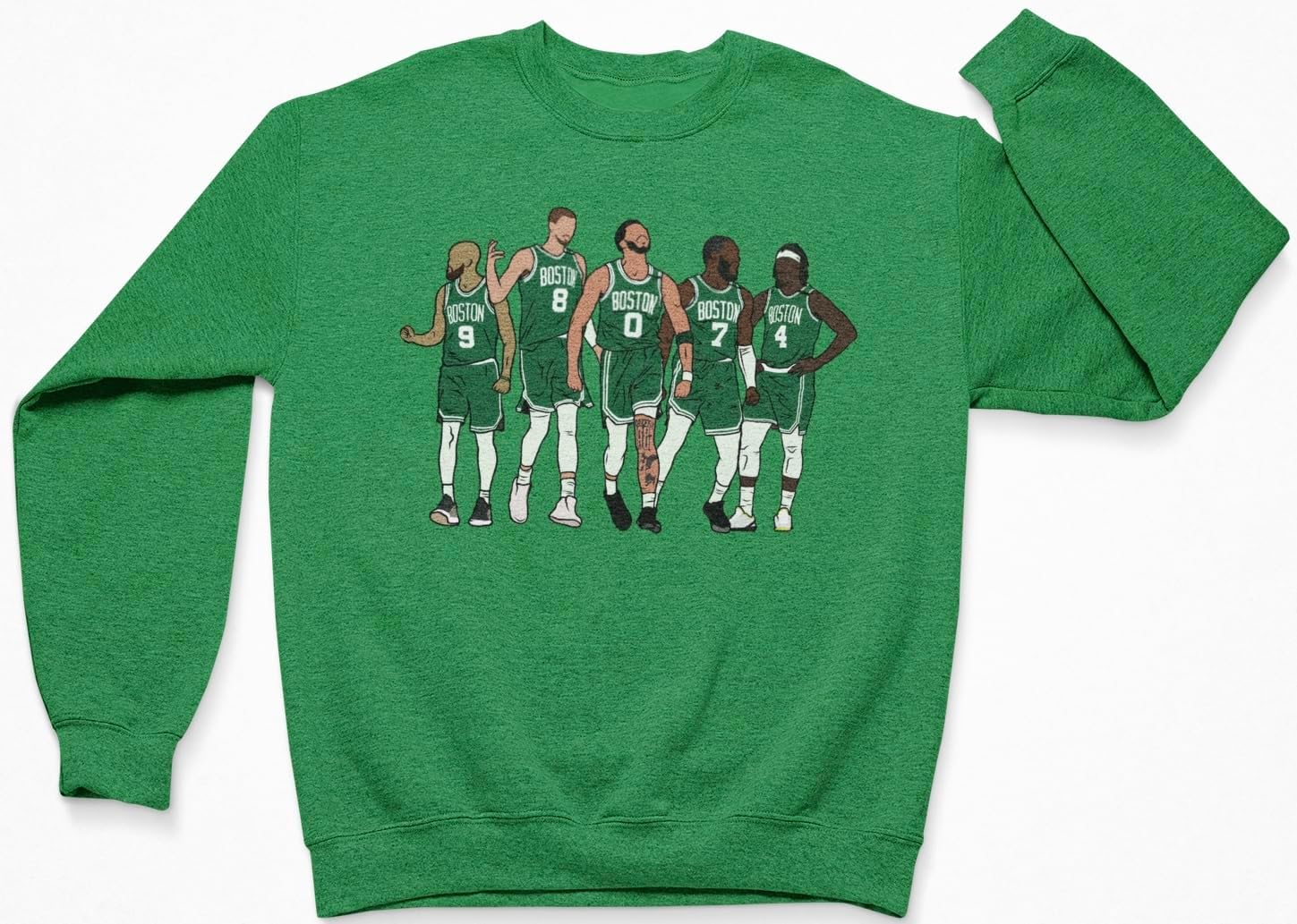 D White, KP, Jrue & The Jays Basketball Boston Adult Crewneck Sweatshirt