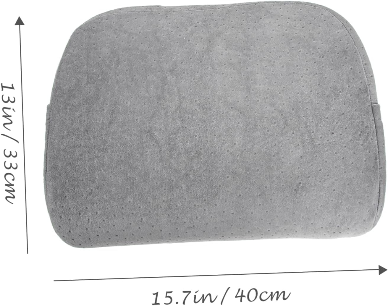 Zerodeko Memory Foam Lower Back Cushion for Car and Office Ergonomic Lumbar Support Pillow with Soft Material Comfortable Waist Relief Pad for Long Sitting Gray