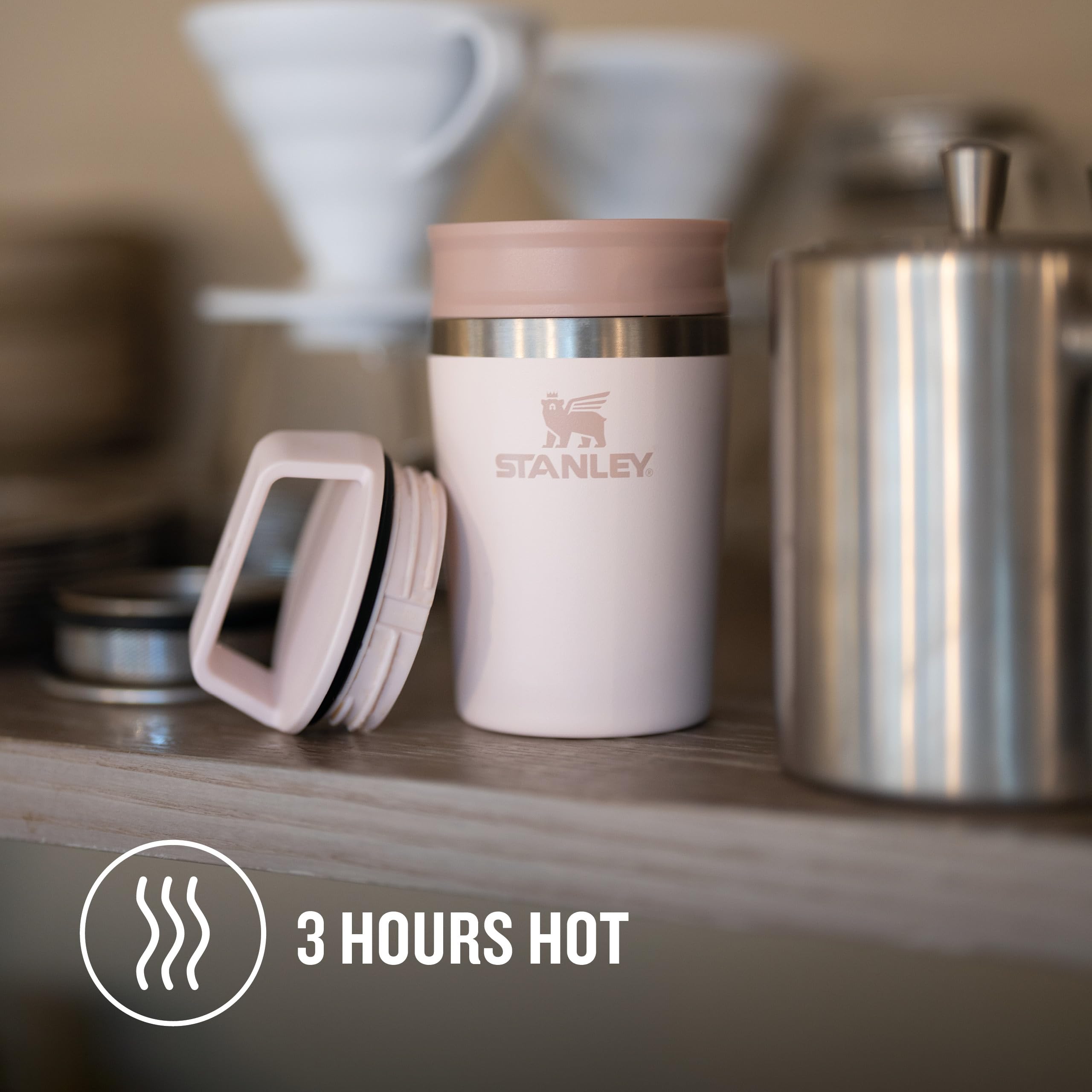 STANLEY 1913 Cafe to-Go Travel Mug 0.23L, Keeps 3 Hours Hot, 4 Hours Cold, Stainless Steel Thermal Mug, Dishwasher Safe - Image 4