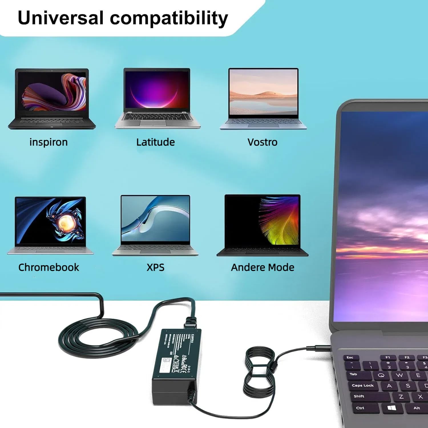 Ladekabel Laptop 65W 45W für Dell Inspiron 11 13 14 15 17 3000 5000 7000 3501 3505 3511 3515
