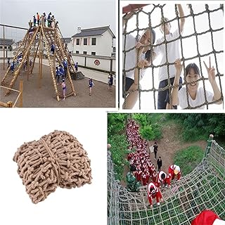 Safety Rope Netting for Swing Hammock,Anti Falling Hemp Rope Nets for Banister,Retro Cargo Mesh Nets Truck Trailer Net Support Customization Garden Treehouse Net