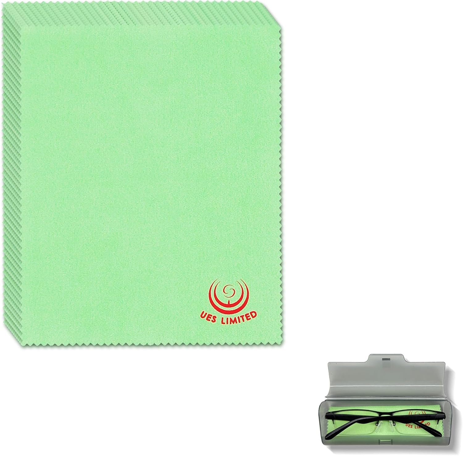 UESWILL Microfiber Cleaning Cloths for Glasses, Sunglasses, Camera Lens, Phone Laptop Tablet Electronics & Screens, Other Delicate Surfaces 6.7 x 5.7 inches 12-Pack