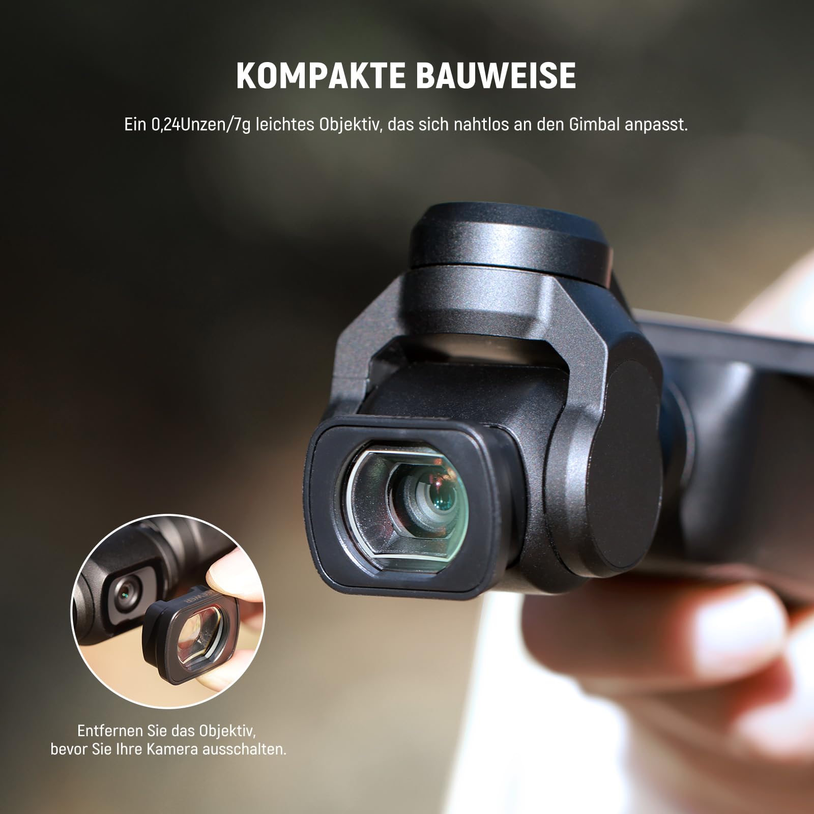 NEEWER 2x Makroobjektiv kompatibel mit DJI Osmo Pocket 3 / Pocket 4 / Xtra Muse, HD Makroobjektiv mit 3 Linsen in 3 Gruppen und Magnetbefestigung, Filter nicht stapeln, LS-64