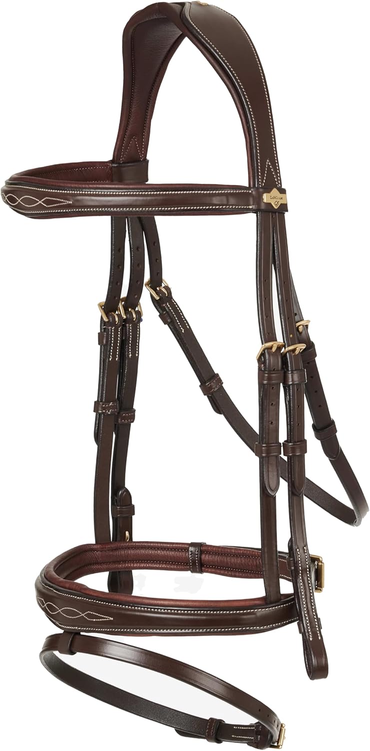 LeMieux Kudos Competition Flash Bridle - Havana - Cob