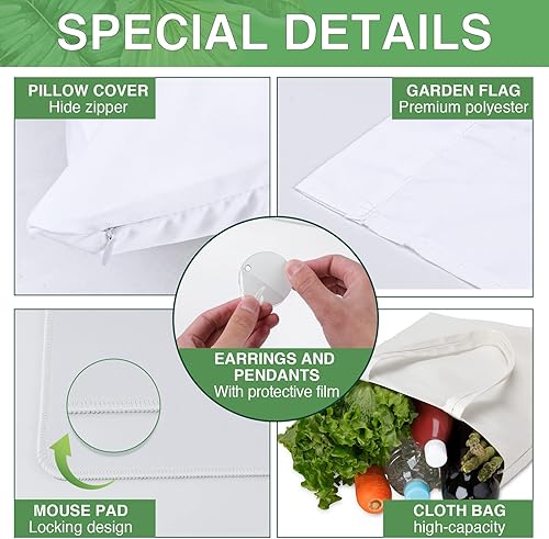 Miniatura 4 de NEOACT Juego de 132 piezas en blanco de sublimación para adultos - Kit de manualidades de bricolaje