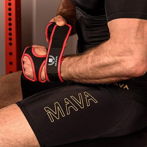 Miniatura 4 de Mava - Guantes de entrenamiento cruzados con soporte de muñeca para entrenamientos de gimnasio, WOD, levantamiento de pesas y fitness, agarre
