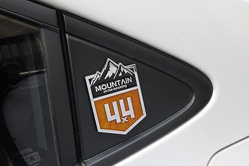 Miniatura 4 de Adhesivo metálico para automóvil de montaña de campo traviesa de 4 x 4, calcomanía de carreras todoterreno, emblema cromado para vehículos