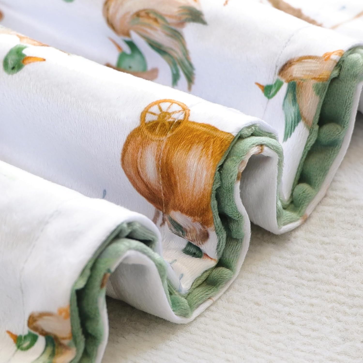 HOMRITAR Baby Blanket for Boys Girls Soft Nursery Minky Toddler Blanket with Double Layer Dotted Backing, Cute Mallard Duck Multicolor Printed 30 x 40 Inch - Image 5