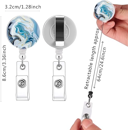 Vista 11 de 15 carretes retráctiles para insignias, soporte para tarjetas de identificación, clip retráctil, accesorios de carrete de insignia de enfermera